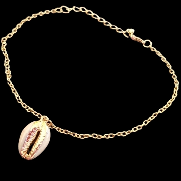 New Seashell Anklet Beach Theme Goldplated Chain Anklet Seashell Jewelry - Picture 1 of 6